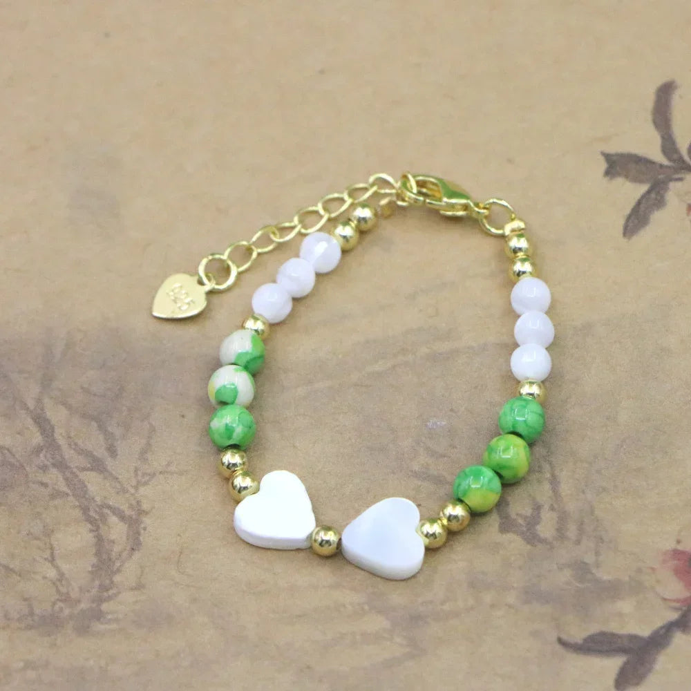 High Quality Natural Stone Bead Bracelet Baby Girls Lobster Clasp Accessories Girls Yoga Christmas Wedding Gift Jewelry Charm