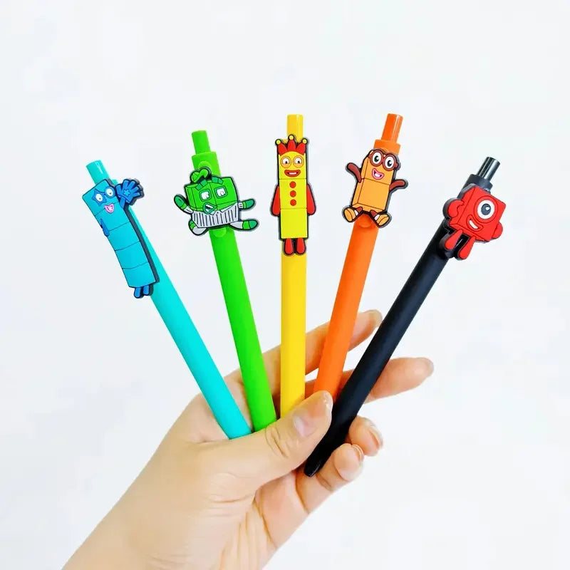 6/12/18 Building Block-Shaped Pen Cute Number Building Block Ballpoint Pen Black Ink Fun writing tool with playful design