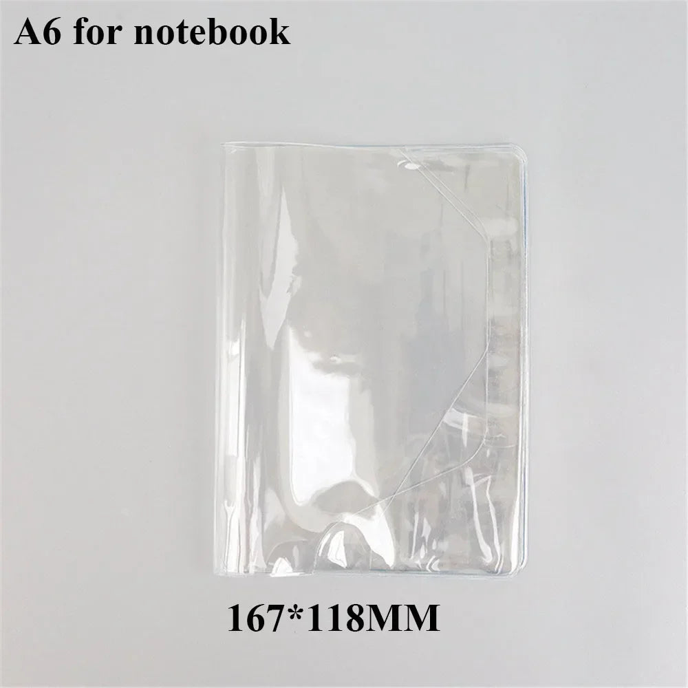 Waterproof PVC Transparent Protective Sleeve for A6 A5 Notebook Journal Planner Book Diary Protects Cover Office Supplies