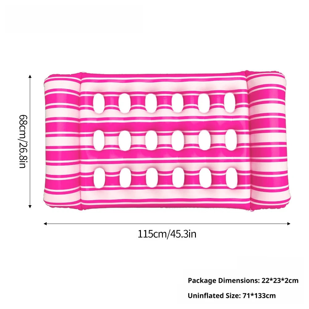 1pc Summer Foldable Water Hammock Inflatable Sea Mattress PVC Floating Sleeping Bed Chair Swimming Pool Beach Lounger Adult Buoy