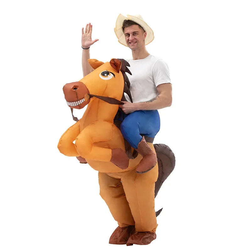 Fun Inflatable Cowboy Costume for Halloween Christmas Carnival Party Role Play Chasing Game Spanish Bullfighter Inflatable Suit