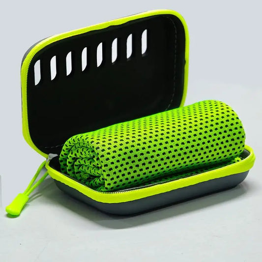 Summer Cooling Sports Towel Quick Dry Towel Portable Fitness Sweat Absorbing Towel Outdoor Workout Cooling Towel with EVA Box