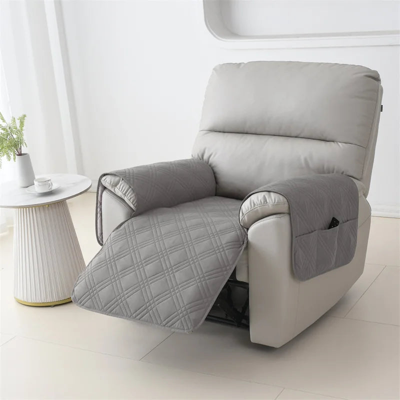 1Seater Quilted Recliner Sofa Seat Cover Dogs Pets Kid Anti-Slip Chair Covers Anti-wear Armchair Cushion Furniture Protector