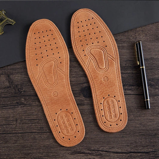 1 Pair Cowhide Insoles For Shoes Men Comfortable Deodorant Casual leather Insole Feet Quality Genuine Leather Flats Shoe Sole