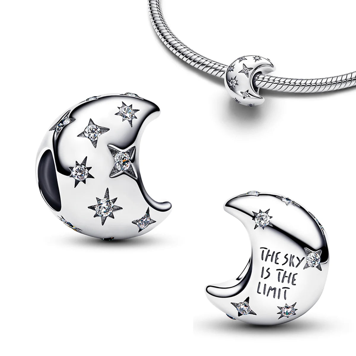 S925 Silver Plated Pave Charm Bead Ice Cream Whistle Stamp Nature Biology Crab Anchor Sun Face Heart DIY Bracelet Fine Jewelry