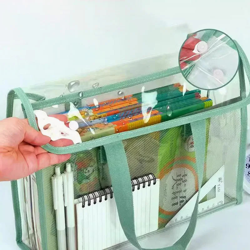 Transparent Expandable File Bag, High-quality Portable Transparent Folder, Book and Stationery Storage Bag, A4 Paper File Storage, Suitable for Office, School, Easter, Thanksgiving and Other Activities
