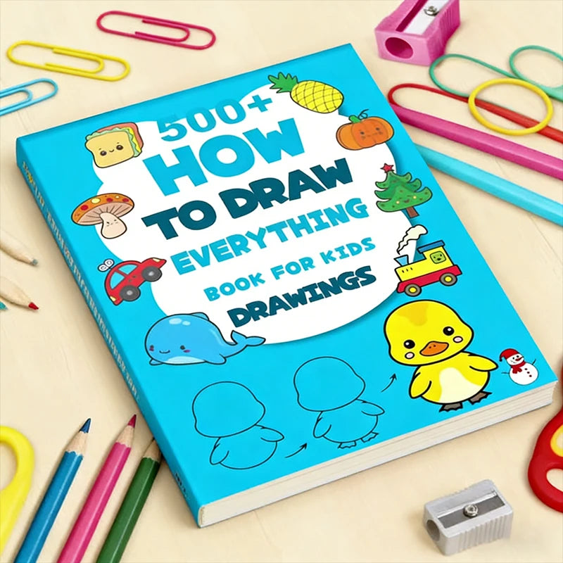 200+ Step-By-Step Creative Drawing Book |   Durable Paper, Art Learning and Painting Supplies, Educational Art Activity Book to Cultivate Creativity and Motor Skills, Gift for Art Enthusiasts, Easter, Christmas, Birthday Gifts