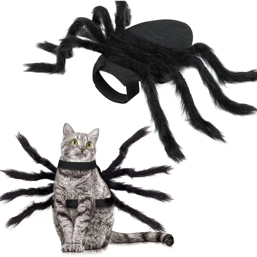 Halloween Pet Spider Costume for Dogs Cats Cute Cosplay Outfit Adjustable Velcro Funny Party Decor Supplies for Small Medium Pet