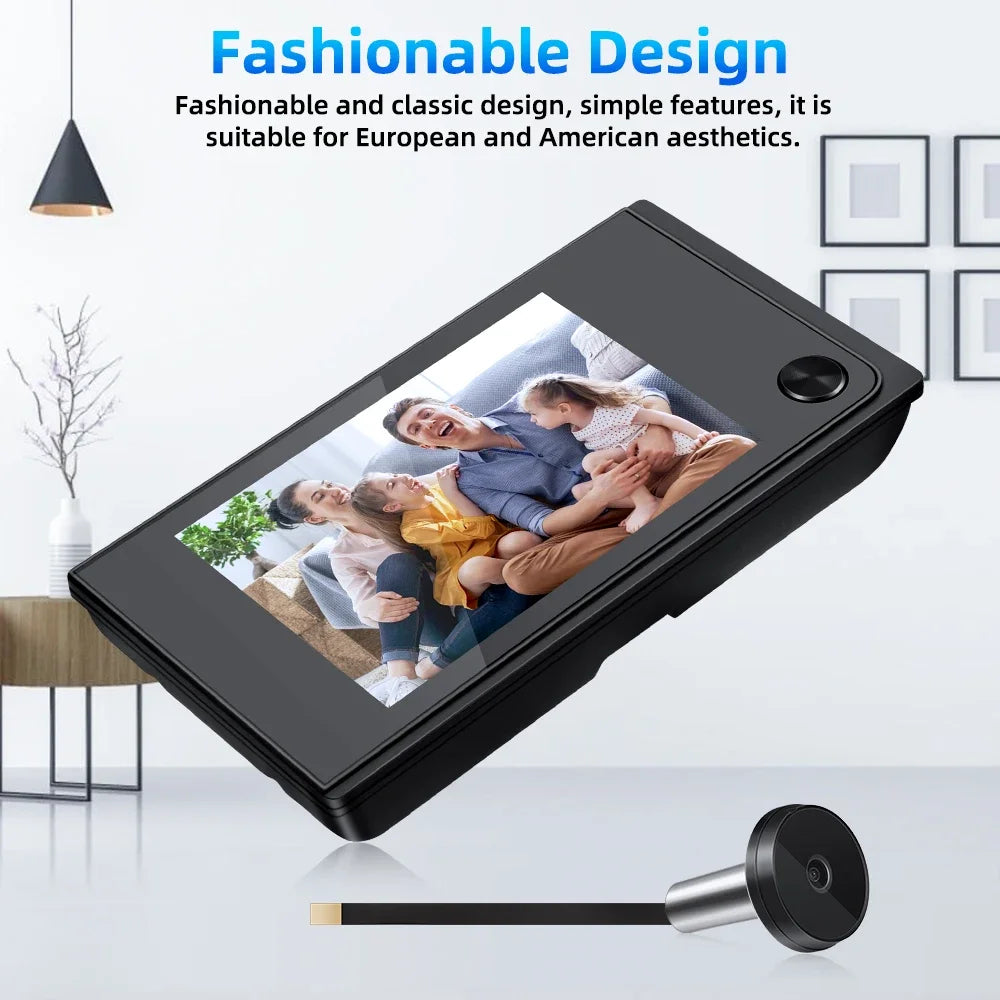 Awapow Wireless Door Peephole Camera 3.5 Inch Digital Door Viewer Doorbell 120° LCD Screen Monitor Home Security No Need WiFi