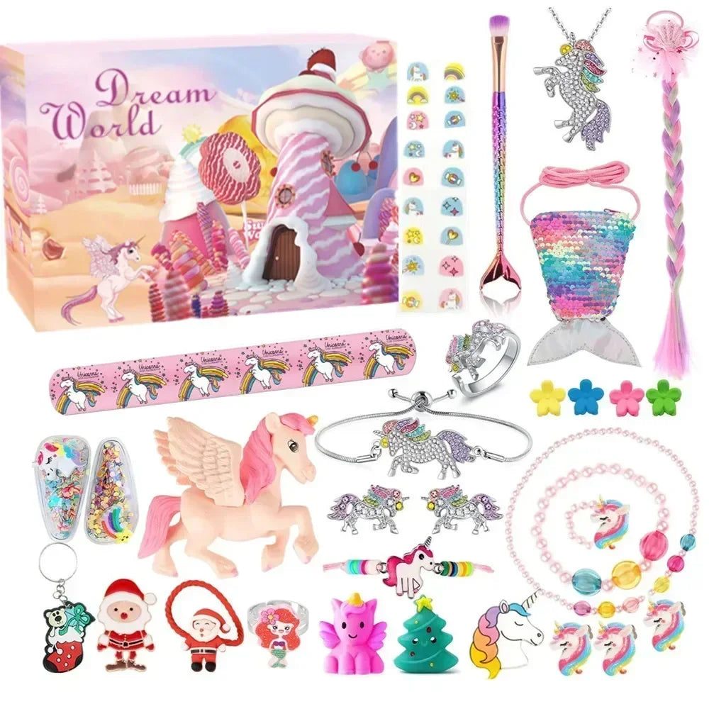 Mermaid Jewelry Advent Calendar – 24-Day Christmas Hairpin Gift Box