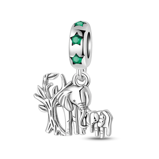 925 Silver elephant lion rhinoceros dinosaur Animal Charms Beads Fit 4MM hole diamet Bracelets Fine DIY Christmas Jewelry Gifts