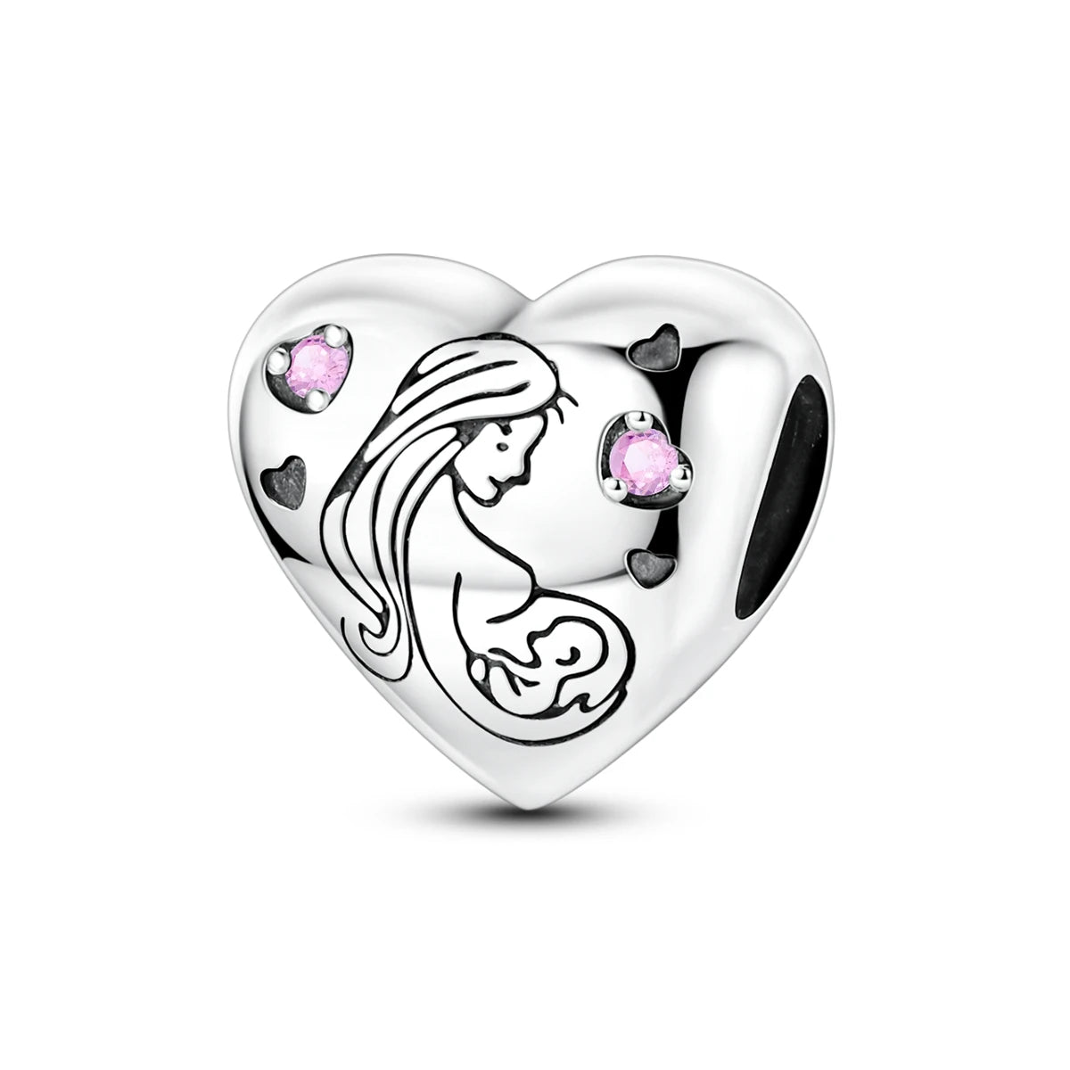 Woman Charms 925 Sterling Silver Beads MOM Mother Day Fit Bracelet Making Female Jewelry Gift