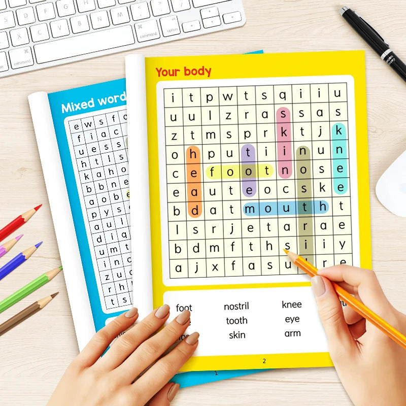 Alphabet Spelling Collection - Children's Vocabulary and Spelling Activity Workbook, New Word Learning Educational Word Search Puzzle, Educational Learning Workbook