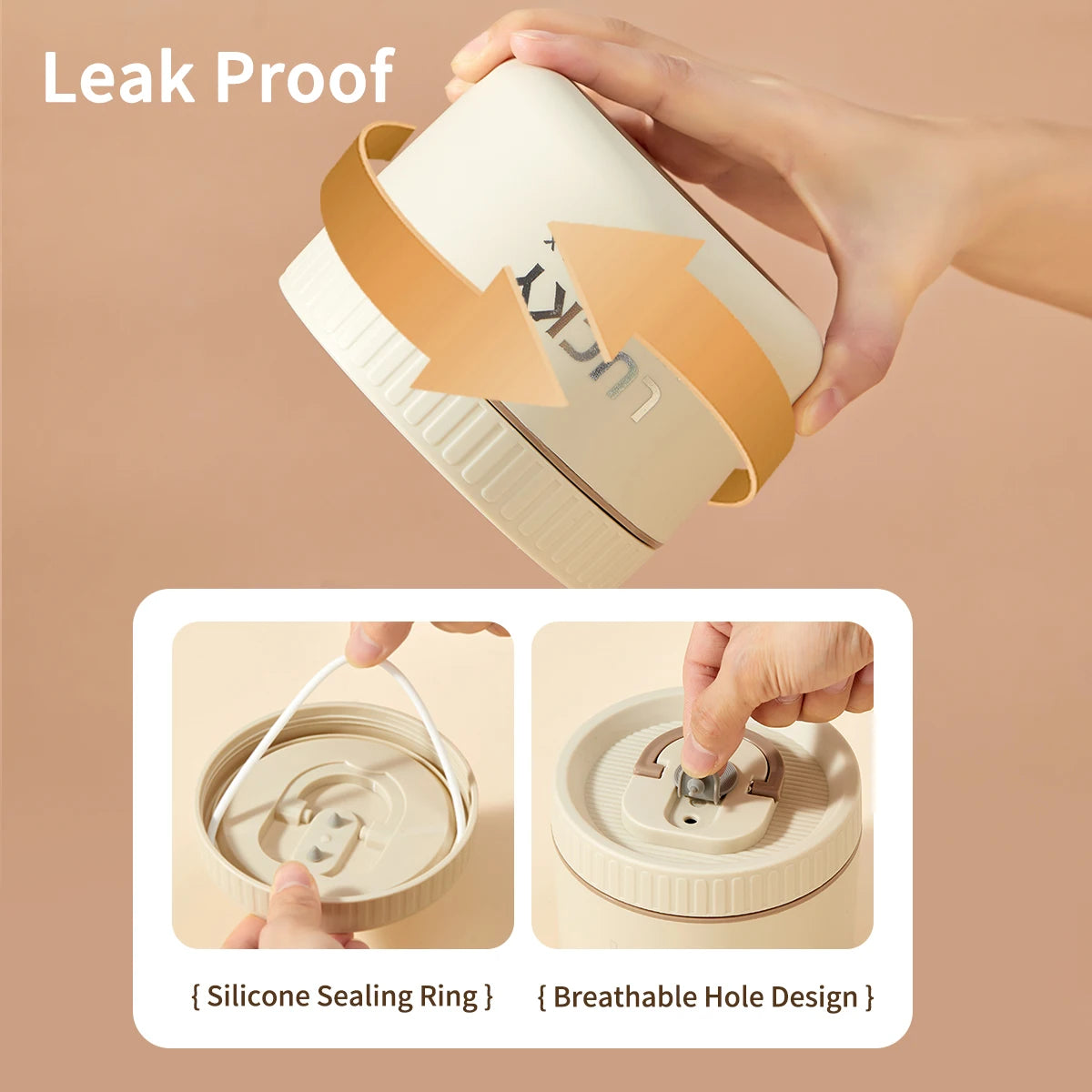 304 Stainless Steel Insulated Bento Box Microwave Heatable Round Sealed Thermal Lunch Box For Kids Students Food Container