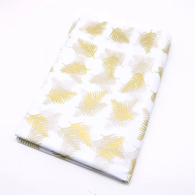 10pcs Gold Tissue Paper DIY Gift Wrapping Paper  Handmade Craft  Leopard Star Pattern  Floral Packaging Material Arts Supplies