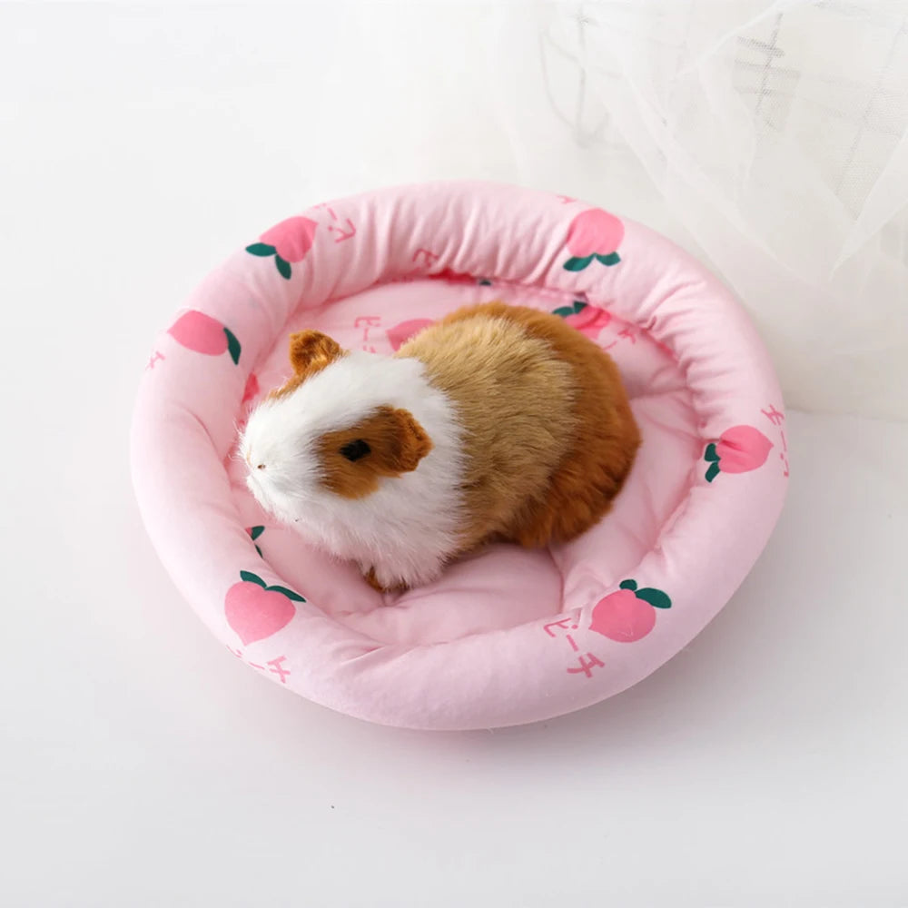 Pet Circular Summer Cooling Hamster Bed, Comfortable Sleep Mat Pad Cushion for Hamster/Hedgehog/Squirrel and Other Small Animals