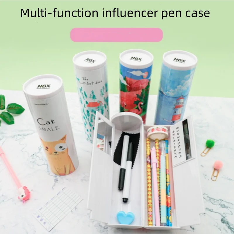 Pencil-box Multi-functional Pencil Case Plastic Double-layer Creative Pencil-box for children  Writing case