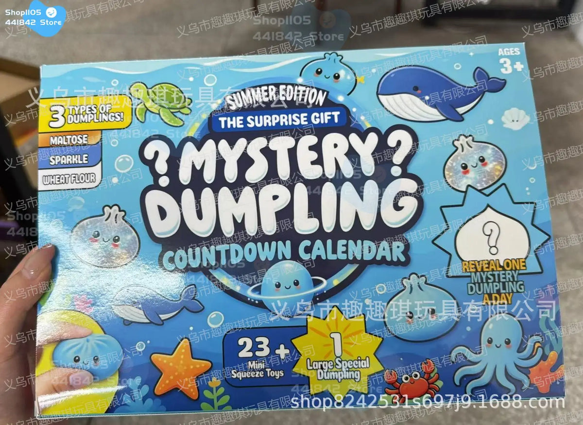 Ocean & Space Dumpling Squeeze Toy Advent Calendar – 24 Blind Boxes for Kids