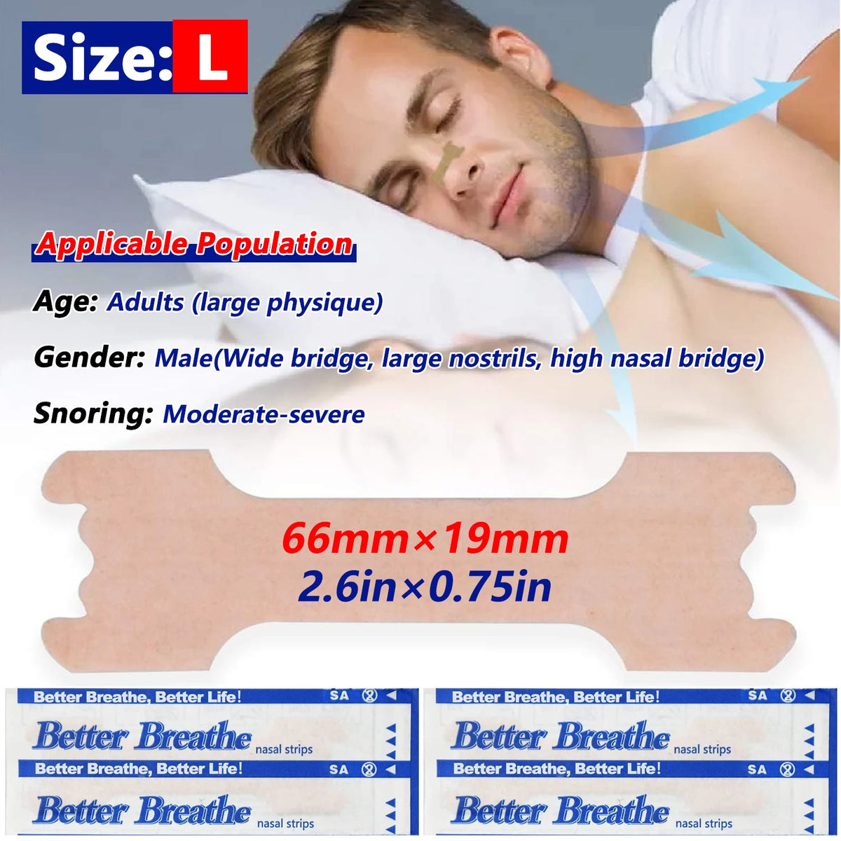 Breathing Nasal Strips  Snoring Anti Snoring Strips Easier Better Breathe Health Care Right Way Stop Sleeping Well 20/50/100pcs