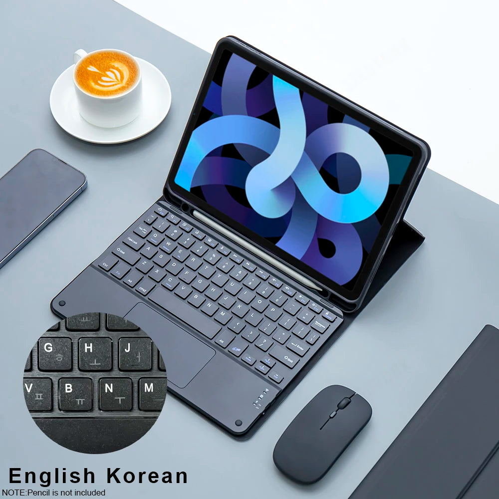 Magic keyboard Wireless Mouse For iPad 9th Generation Case A16 iPad 10.2 7th 8th Cover iPad Pro 11 M4 Air M3 10th Air 5/4 Funda