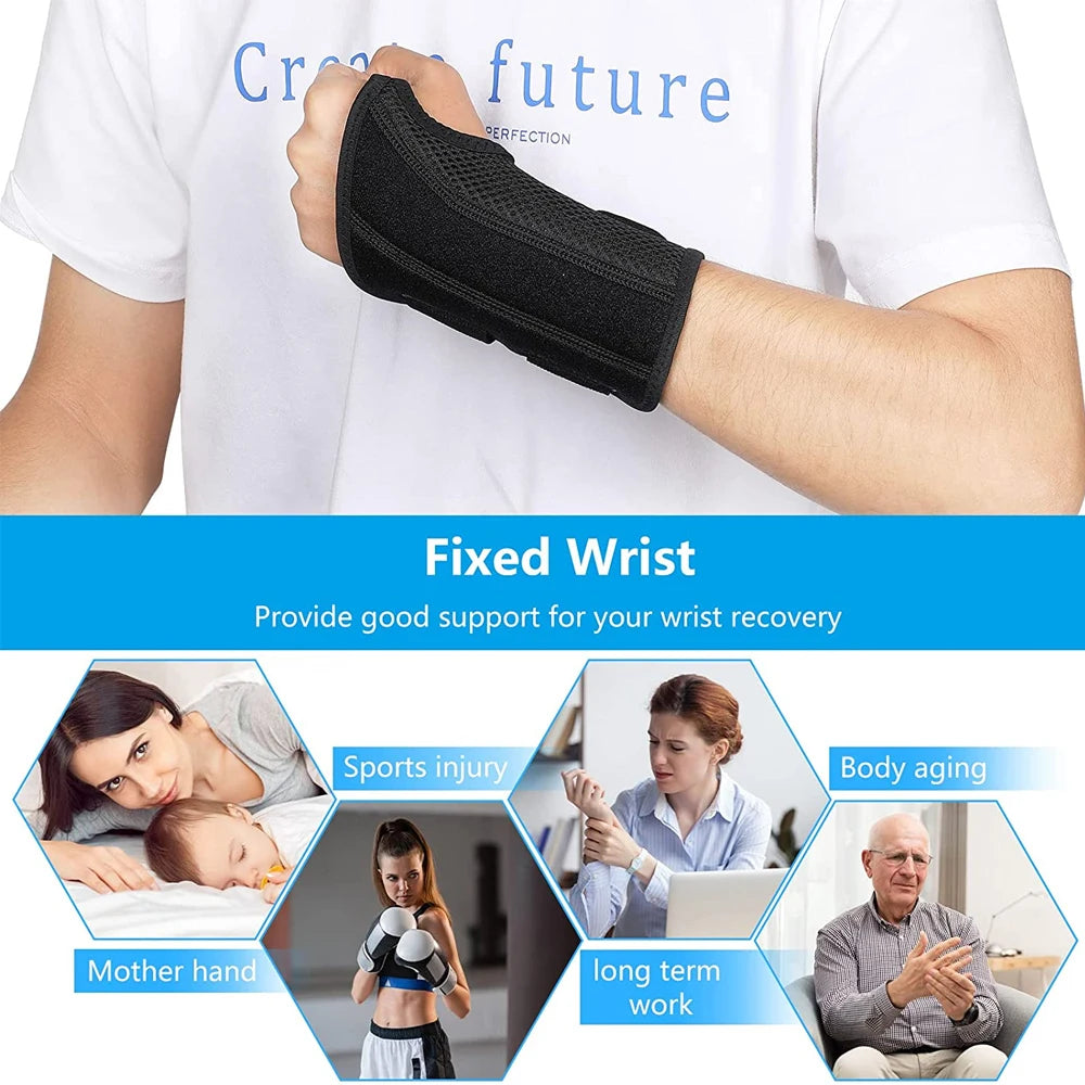 1pcs Wrist Brace for Carpal Tunnel Support Brace with Splints Hand Support for Arthritis Tendonitis Sprain Injuries Wrist Pain