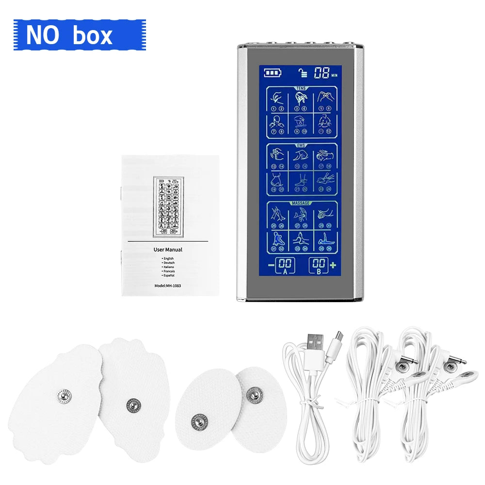 36 Modes Tens Unit Machine with 4 Electrode Pads for Pain Relief Pulse Massage EMS Muscle Stimulator Pain Relief Massage Relax
