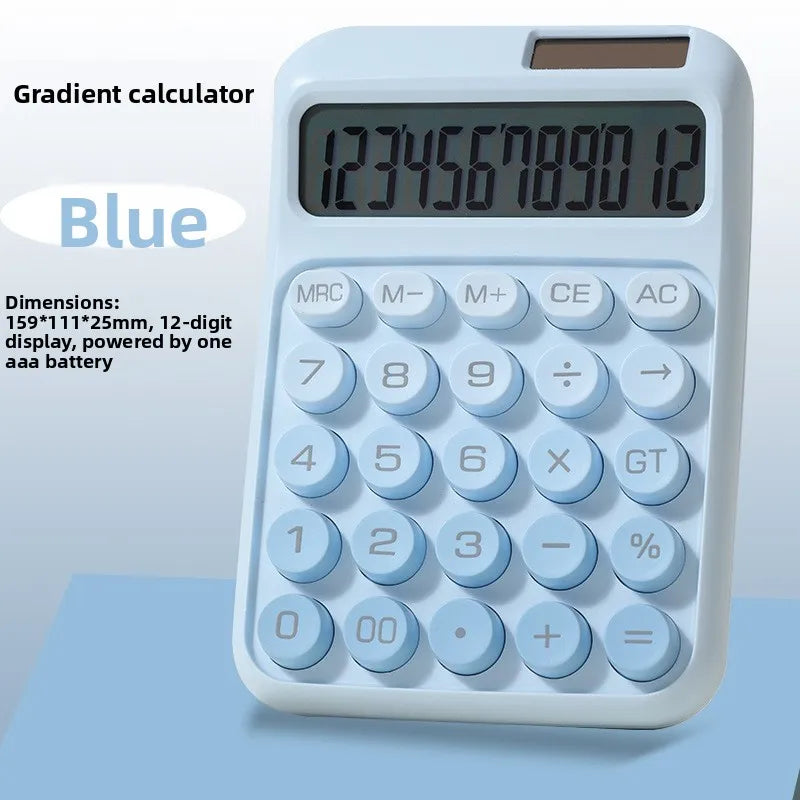 Dopamine Style Calculator Solar Dual Power Financial Accounting Calculator for Office Ladies Students Exam Office Supplies