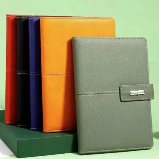 Vintage A5 Leather Notebook with Personalized Soft Cover Journal for Business Meetings College Life Ideal Gift Box Set
