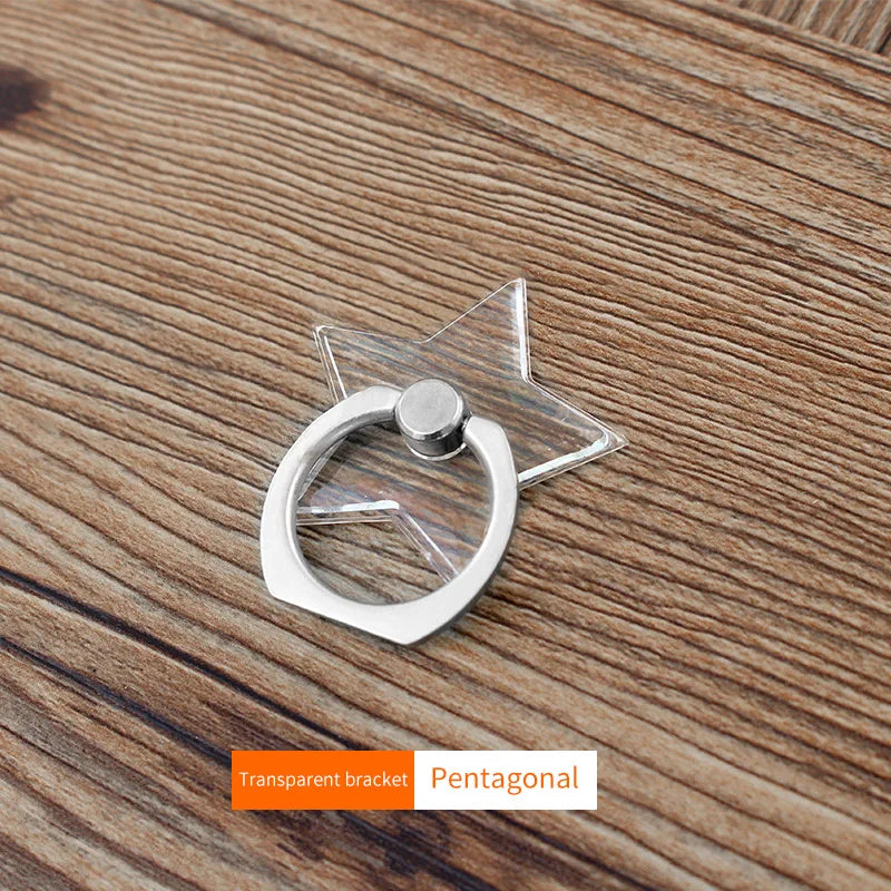 Clear Cat Finger Ring Mobile Phone Stand Holder For iPhone XS Huawei Samsung cell Smart Round Phone Ring holder Car Mount Stand