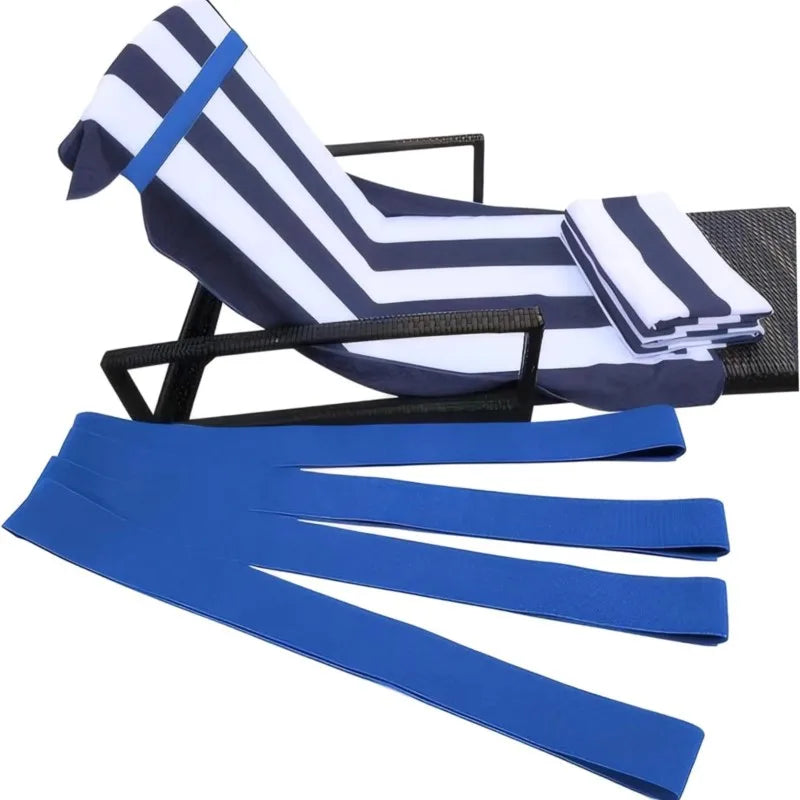 Beach Chair Towel Bands Stretchable Rubber Band Towel Strap Holder Towel Clips for Lounge Beach Pool Chairs Summer