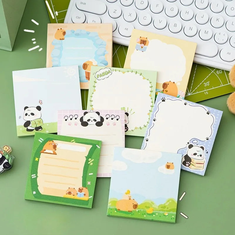 50 Sheets Kids Cartoon Posted It Paper Memo Sticky Panda Guinea Pig Notes Stickers Notebook Planner Stationery Message Sticker