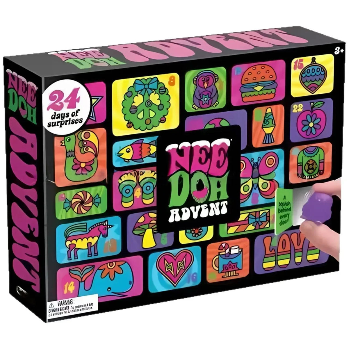 NeeDoh 24-Day Blind Box Advent Calendar – Countdown Party Toy Gift