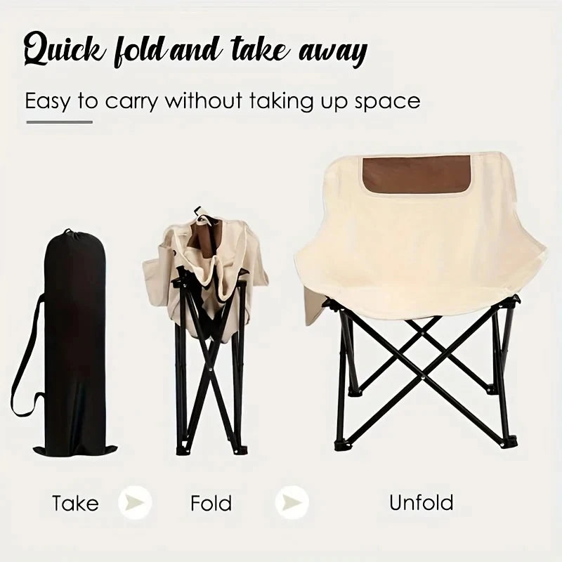 Portable Folding Camping Chair, Ultra-Light Outdoor Seat for Fishing, Picnic, Hiking, Travel & Camping, Comfortable Portable