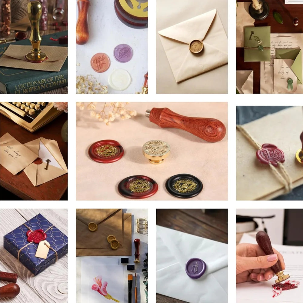 Custom Brass Wax Seal Stamp – Personalized Logo Head in 25–50mm