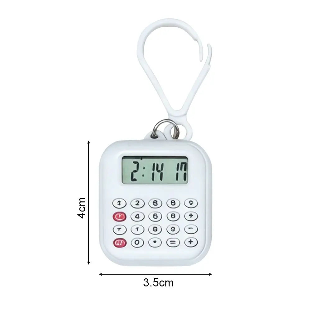 Multifunctional Mini Calculator 8 Digits Display Silent Button Electronic Calculator Lightweight Portable Keychain Calculator