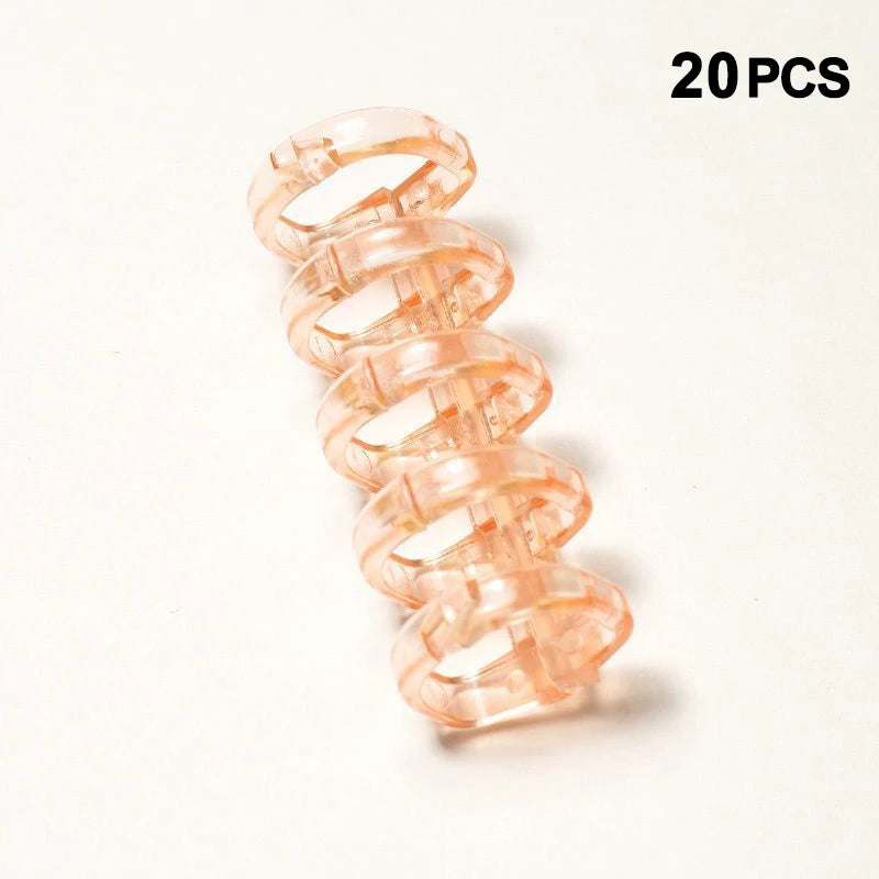 20PCS 5hole Loose-leaf Binder Ring Notebook Spring Spiral Rings Binder Strip Buckle Clip Binding Clip School Supplies Stationery