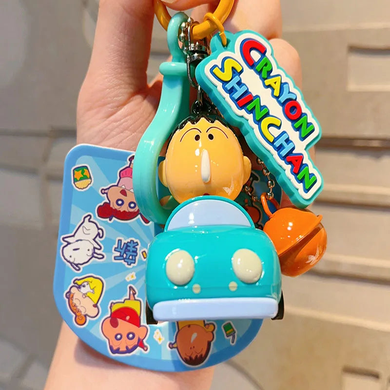 Kawaii Anime Crayon Shin-Chan Keychain Lovely Cartoon Car Key Ring Backpack Pendant Schoolbag Kids Charm Gifts for Friends