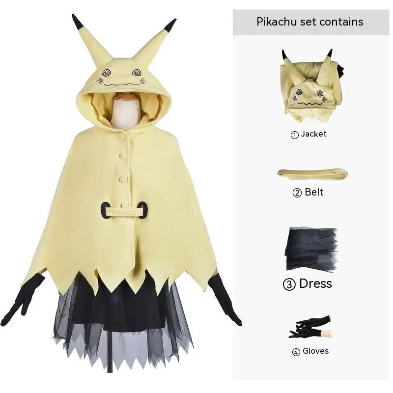 Mimikyu Cosplay Costume Anime Women Dress Up Clothes Halloween Comic-con Carnival Clothing Outfit Party Coser Props Adult Gift