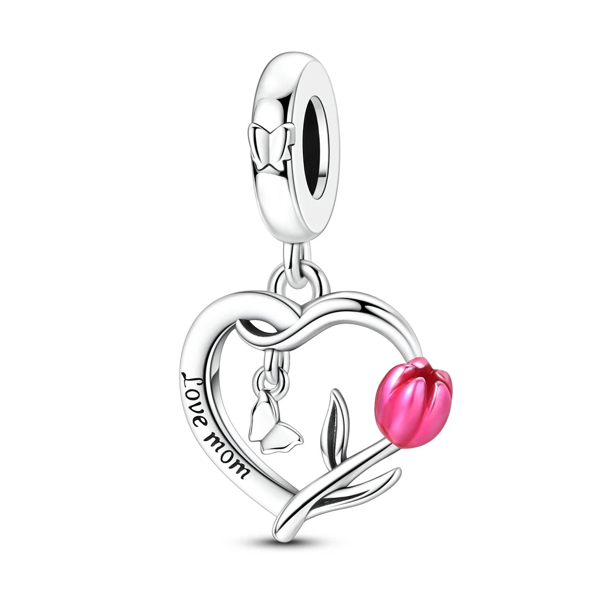 Woman Charms 925 Sterling Silver Beads MOM Mother Day Fit Bracelet Making Female Jewelry Gift