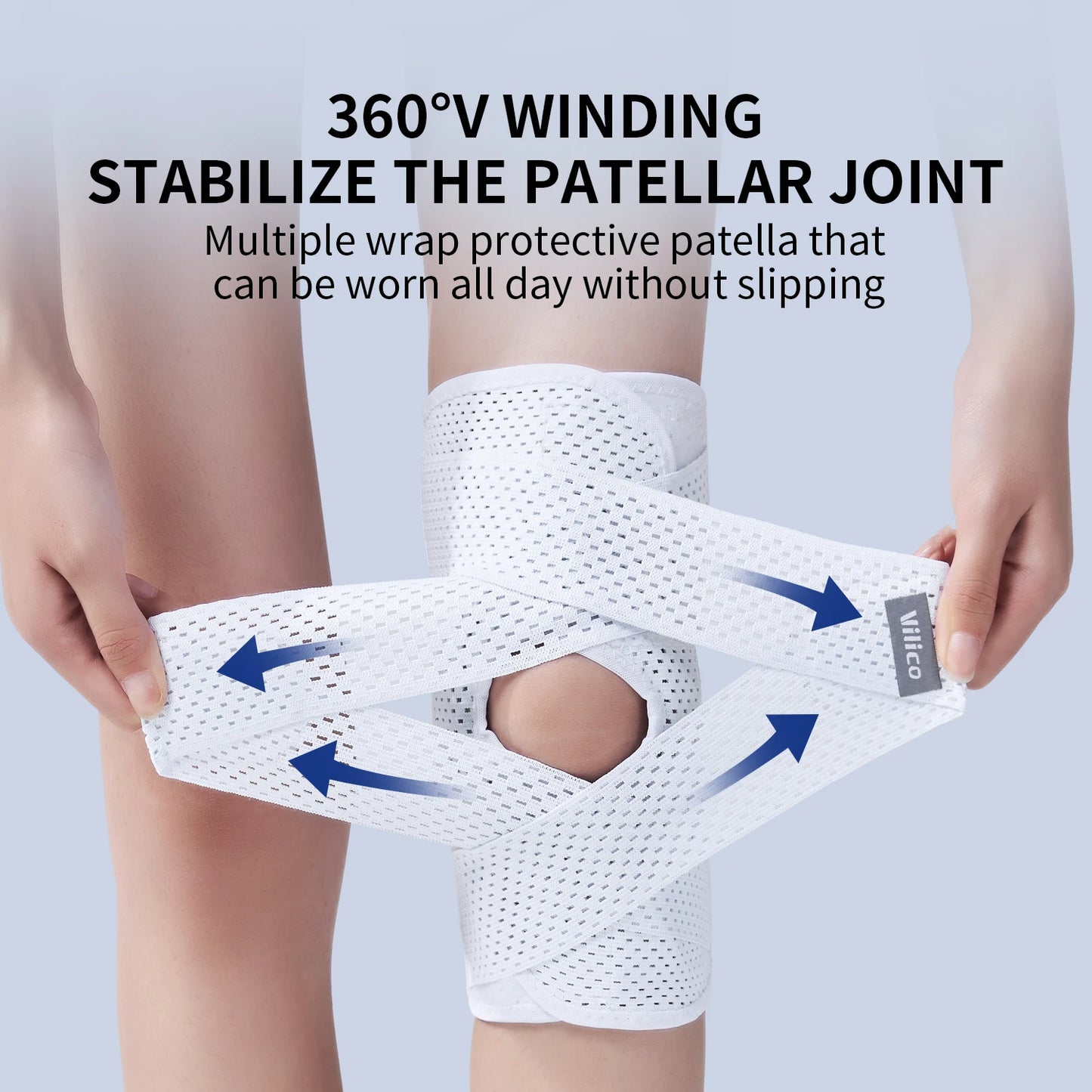 Sports Kneepad Pressurized Elastic Knee Pads Knee Support Joints Protector Fitness Gear Injury Recovery Brace Protector Non-Slip