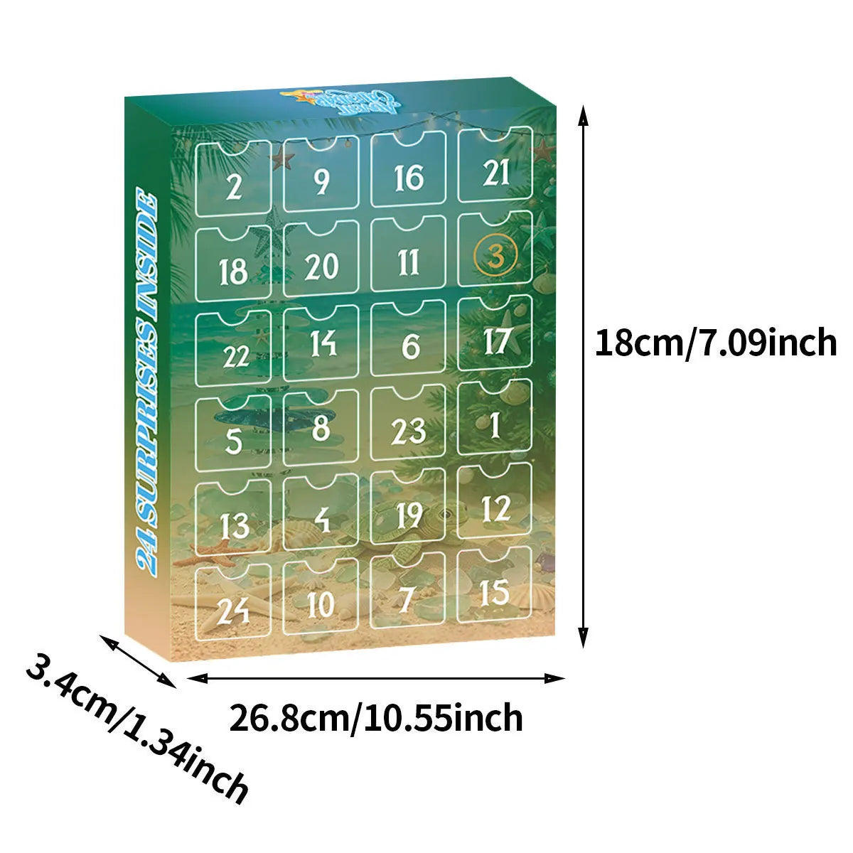 Sea Glass Ornament Advent Calendar – 24 Coastal Christmas Tree Blind Boxes