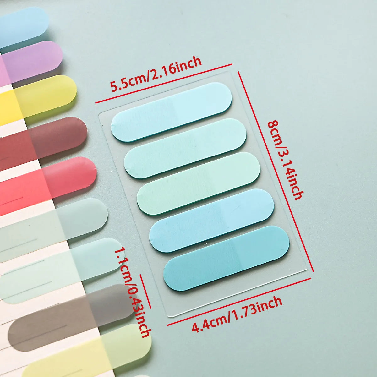 100 Sheets Writable Sticky Tabs Book Tabs Page Markers Translucent Sticky Note Tabs Post It Stick Tabs Annotation Tabs Index