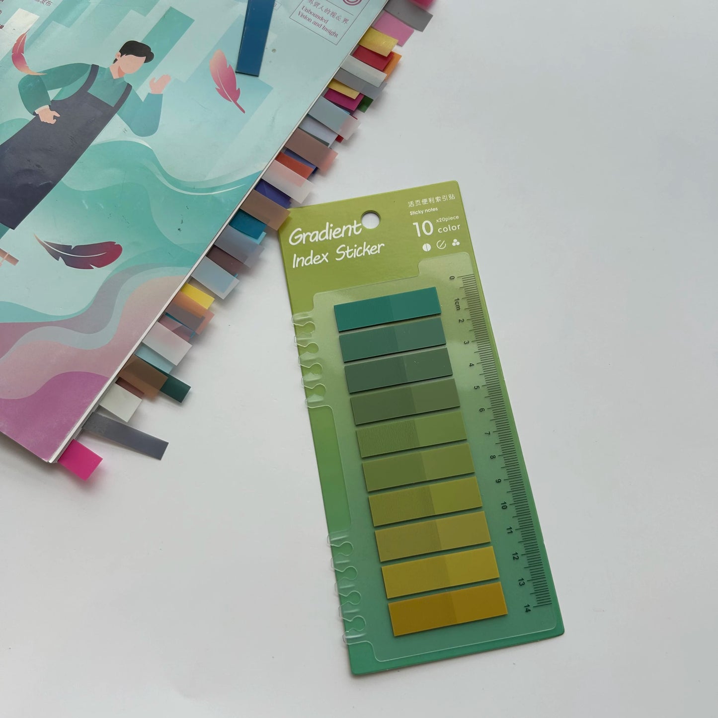 200 Sheets Transparent Sticky Notes Self-Adhesive Annotation Books Notepad BookmarksTabs Memo Posted It Pad Index Stationery