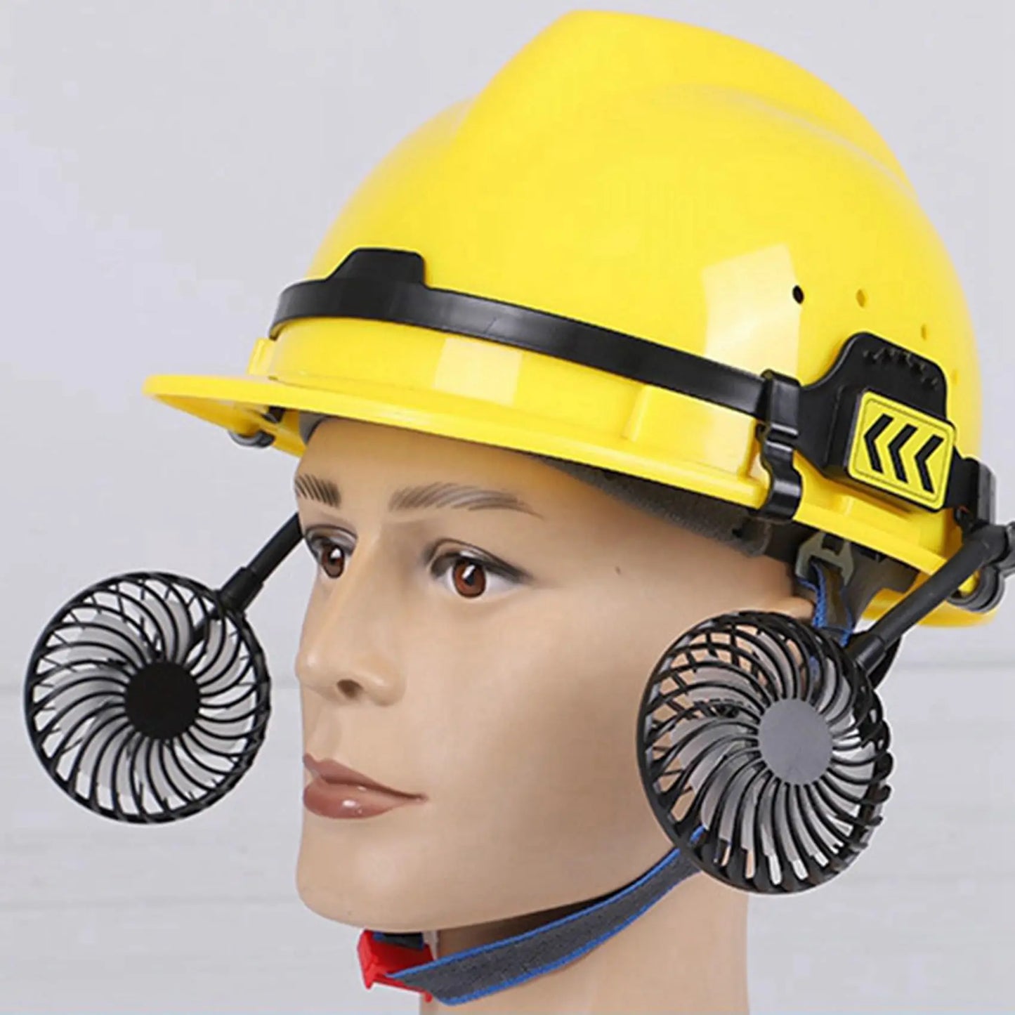 Safety Helmet Fan, 3 Speeds USB Rechargeable Cooling Fan with Night Light, Universal Mount for Hard Hat Summer Work