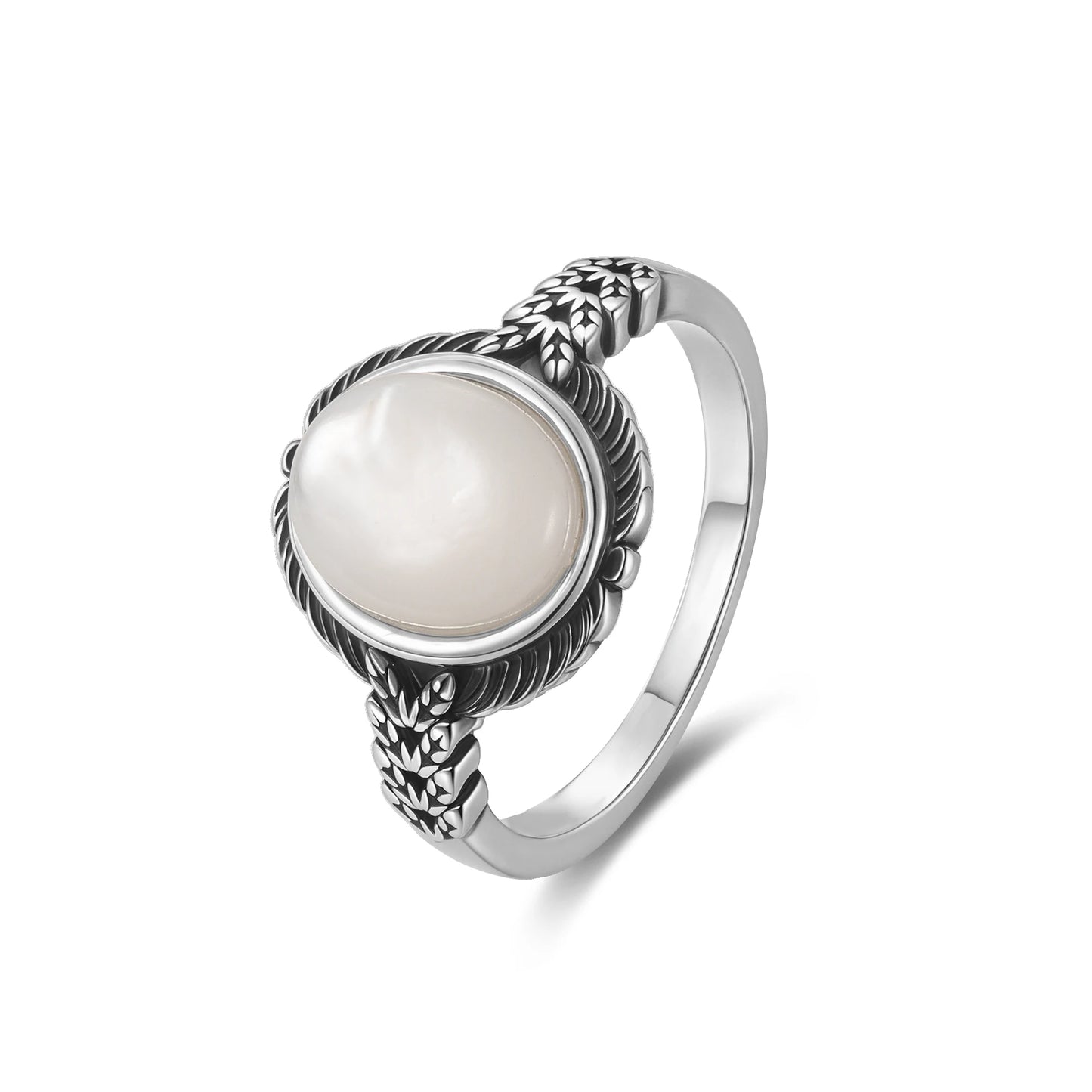 Vintage S925 Sterling Silver Natural Blakc Onyx Ring Oval 8*10MM Simple Black Twists Ring Party Gifts Fine Jewelry For Women Men