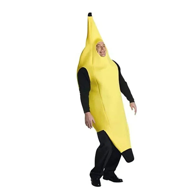 Funny Banana Halloween Costume For Kids Adults Theater Show Carnival Party Outfit Stage Performance Fancy Dress Comedy