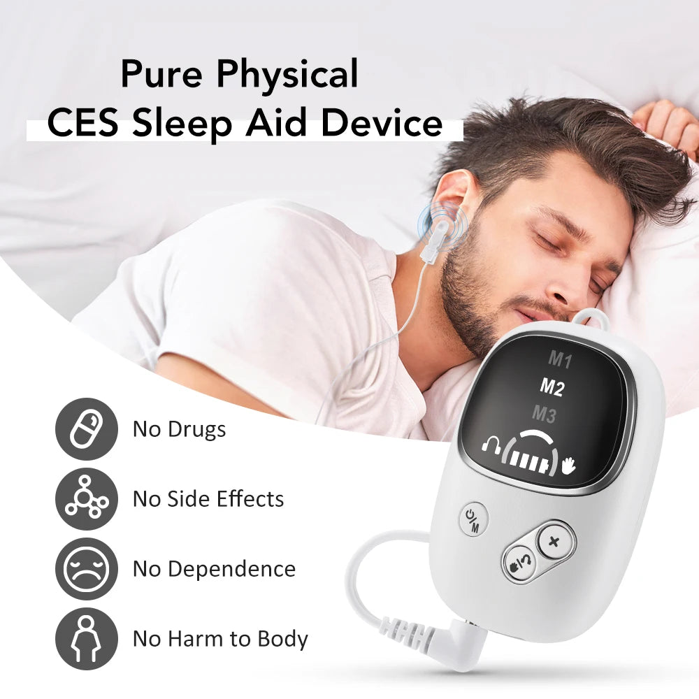 Handheld CES Sleep Aid Device for Insomnia Anxiety Pressure Relief Health Improve Sleep Palm Pulse Massager Smart Sleeper