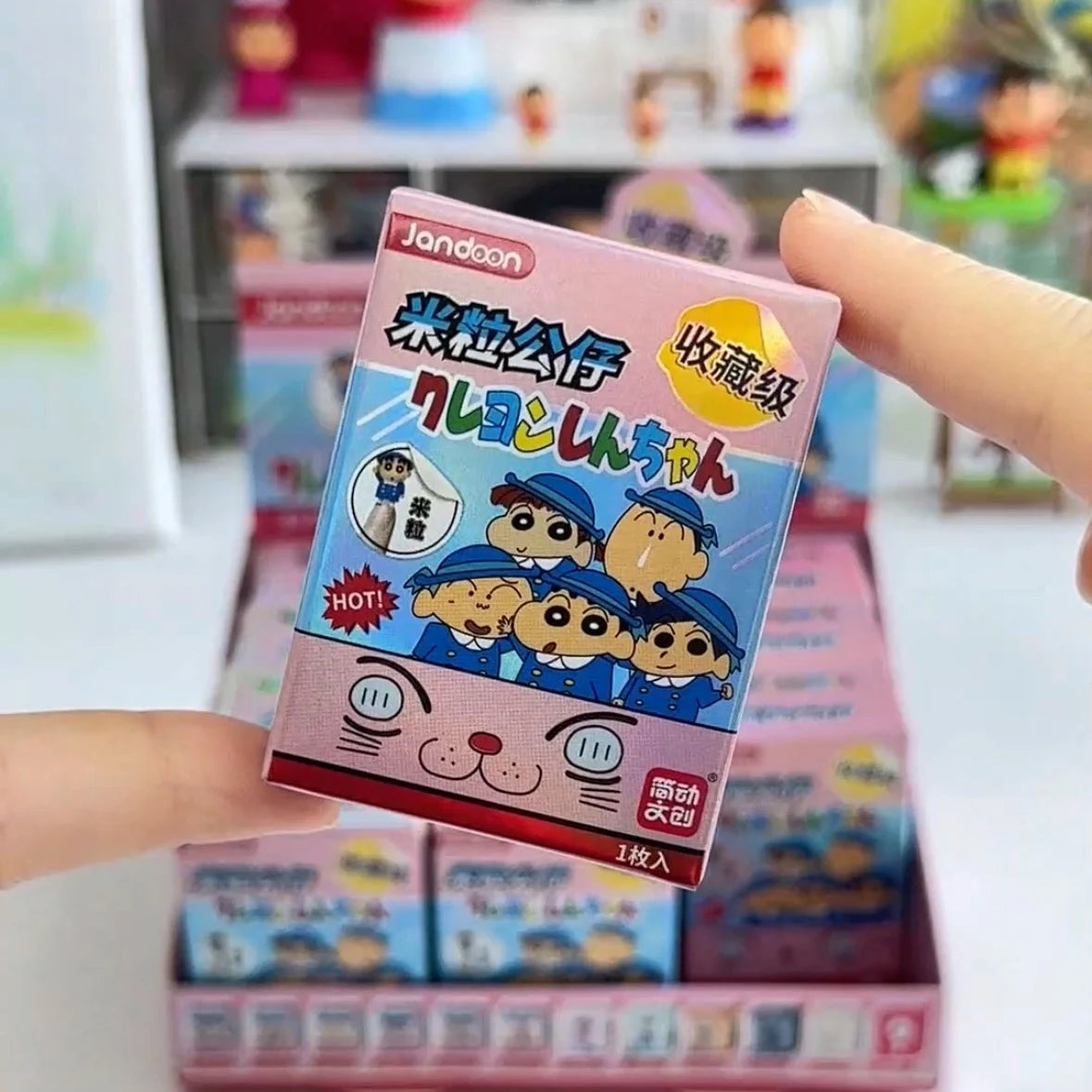 Original Jandoon Crayon Shin-Chan Blind Box Cartoon Anime Shin Chan Cute Rice Grain Doll Toy Children's Toy