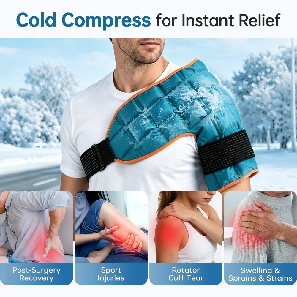 2PCS Self-Absorbing Water Ice Pack Reusable Cold Hot Compress Shoulder Wrap Knee Pad Gel Pack For Joint Injuries Muscle Sprain