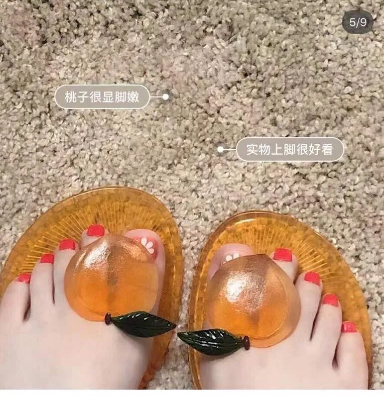 Brand Women Fashion Fruit Summer Sandals Ladies Soft Sole Lemon Jelly Slides Girl Hot Sale Flipflop  SM054